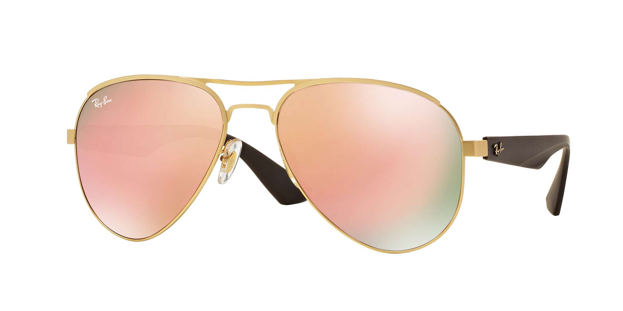 MATTE GOLD / LIGHT BROWN MIRROR PINK lenses