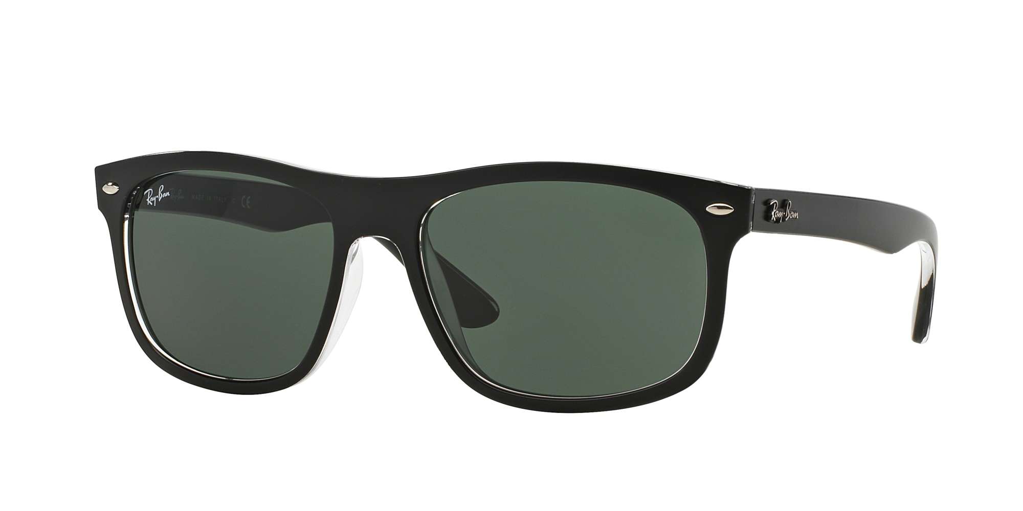 TOP MATTE BLACK ON TRASP / DARK GREEN lenses