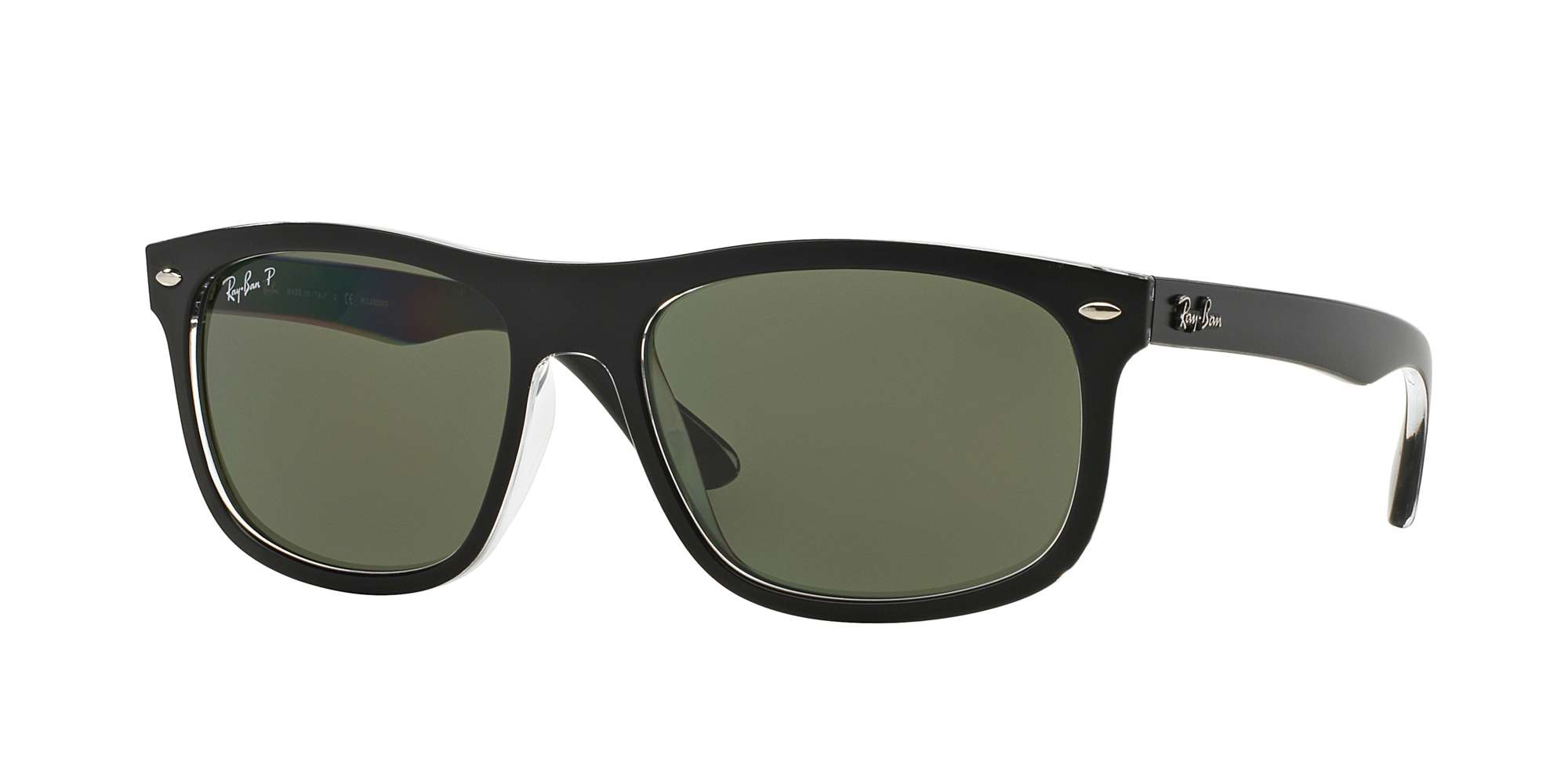 TOP MATTE BLACK ON TRANS / DARK GREEN POLAR lenses