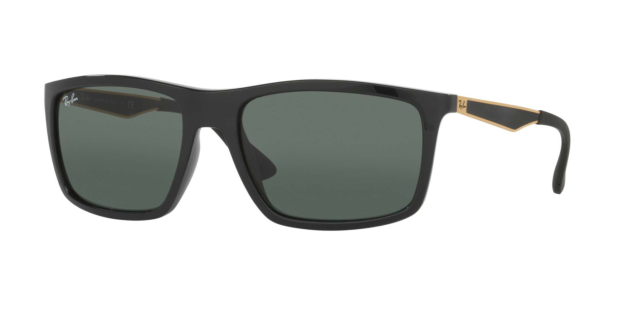 SHINY BLACK / DARK GREEN lenses