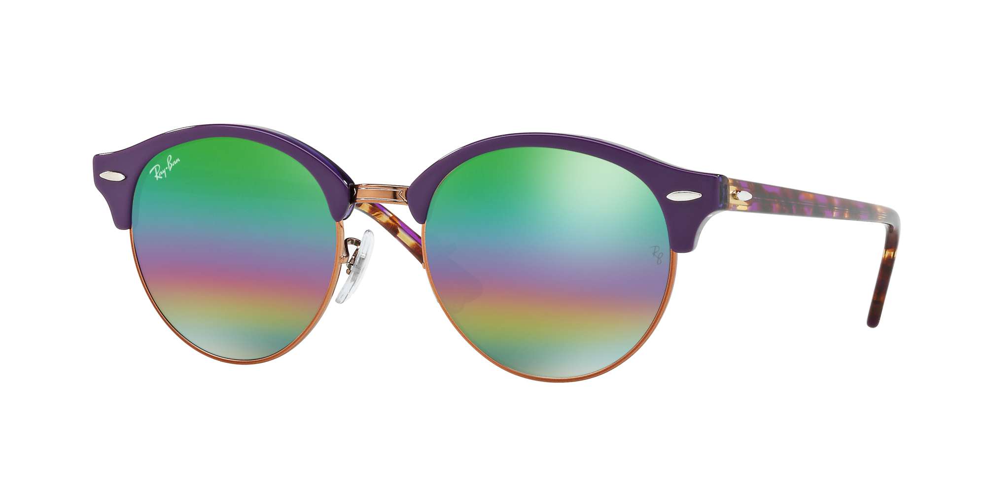 TOP VIOLET ON TRASPARENT / LIGHT GREY MIRROR RAINBOW 2 lenses