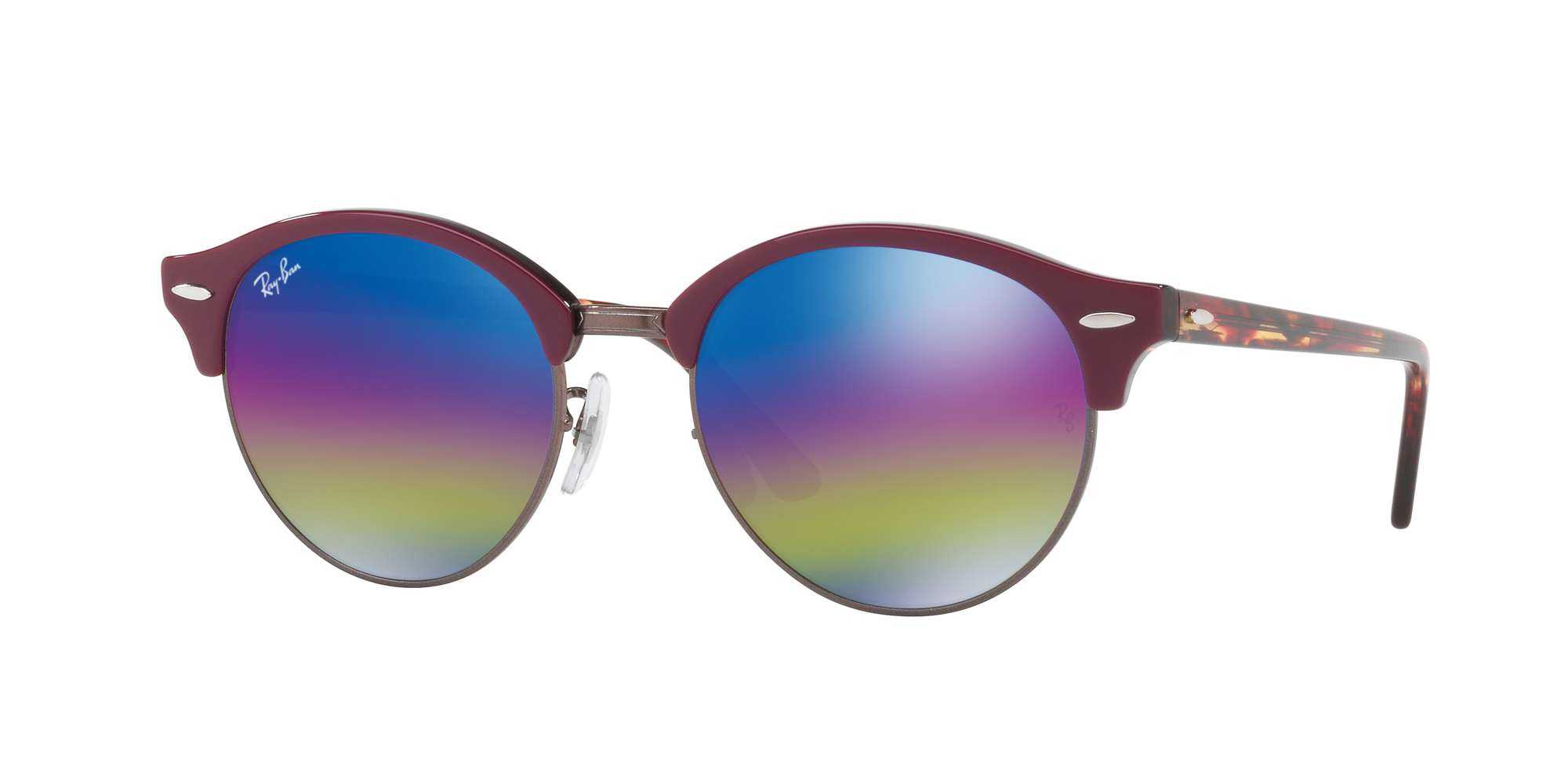 TOP BORDEAUX ON TRASPARE / LIGHT GREY MIRROR RAINBOW 1 lenses