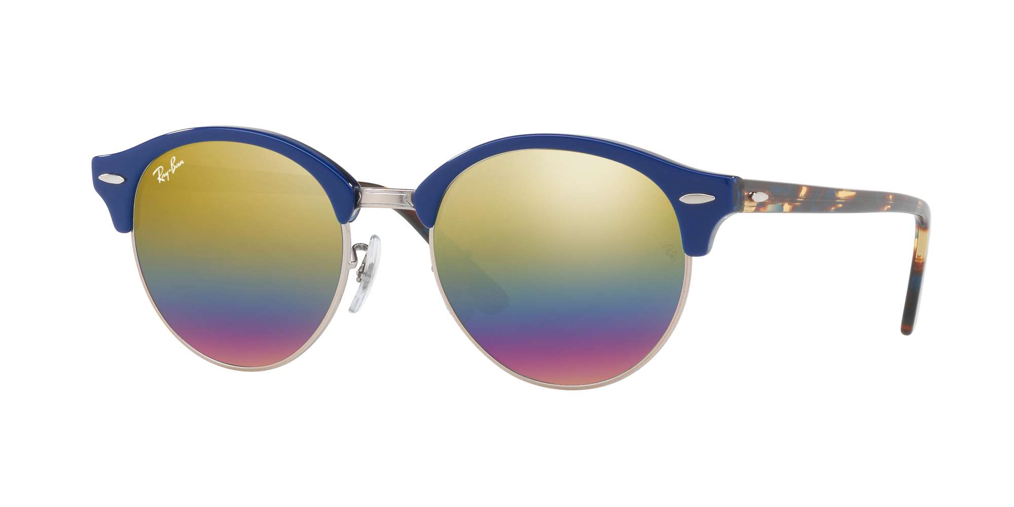 TOP BLUE ON TRASPARENT B / LIGHT GREY MIRROR RAINBOW 3 lenses