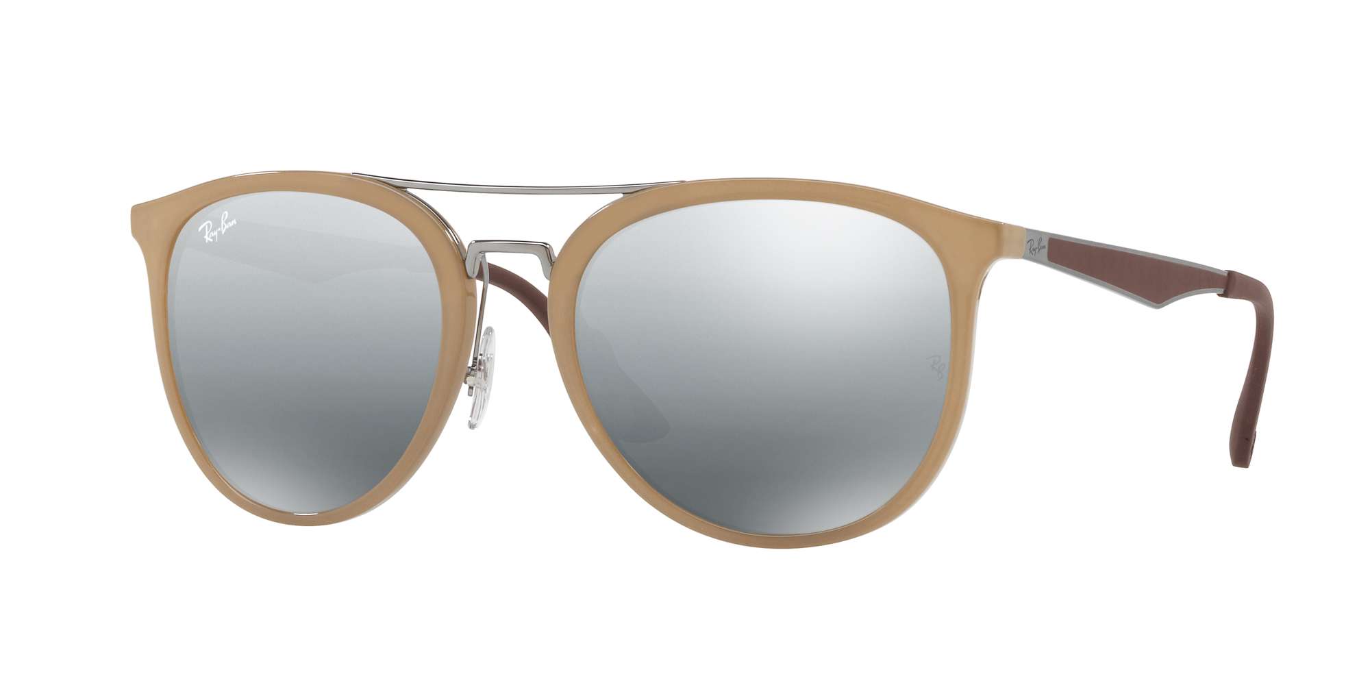 BEIGE / GREY MIRROR SILVER GRADIENT lenses