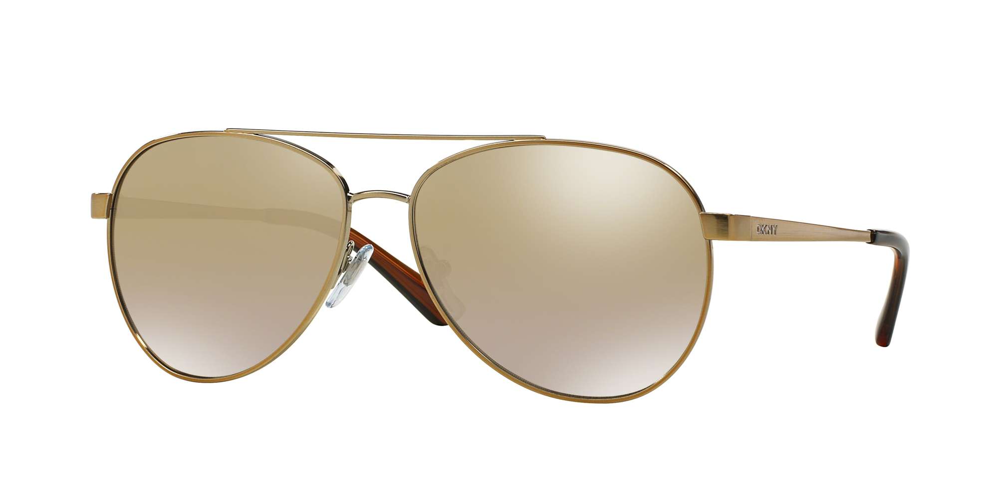 Brushed Gold / Light Brown Mirror Gold lenses