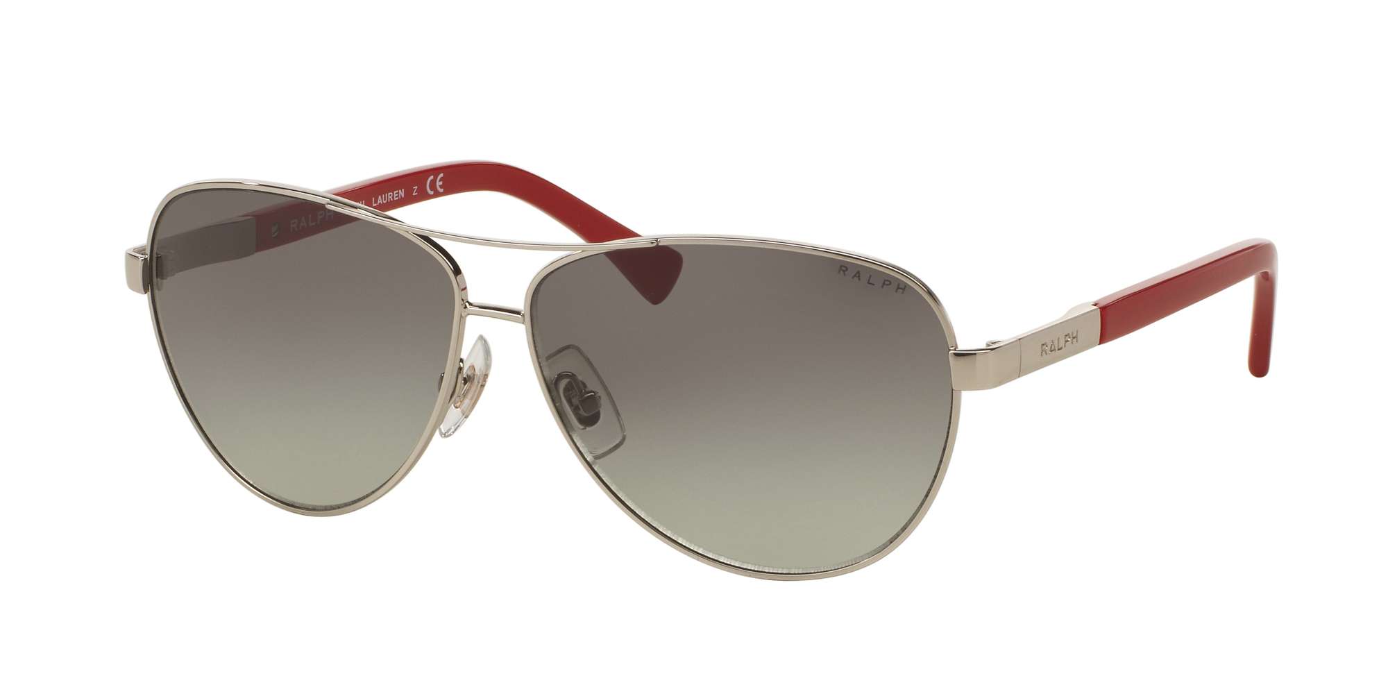 Silver - Red / Grey Gradient lenses