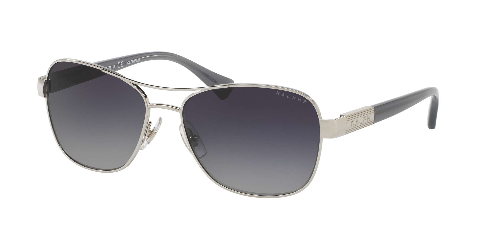 SILVER/ BLUE HORN / GREY GRADIENT POLARIZED lenses
