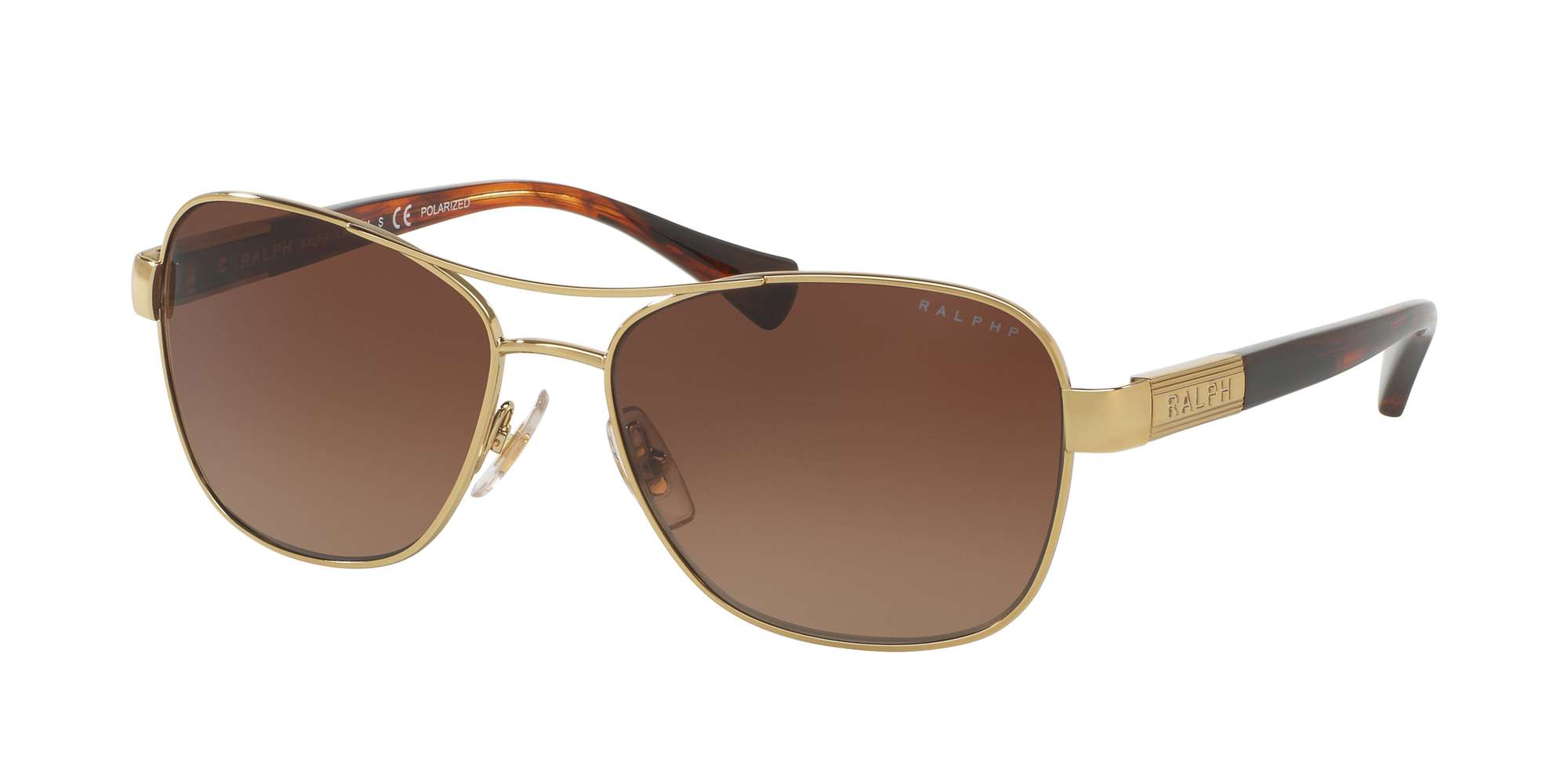 GOLD/ STRIATED BROWN / BROWN GRADIENT POLARIZED lenses