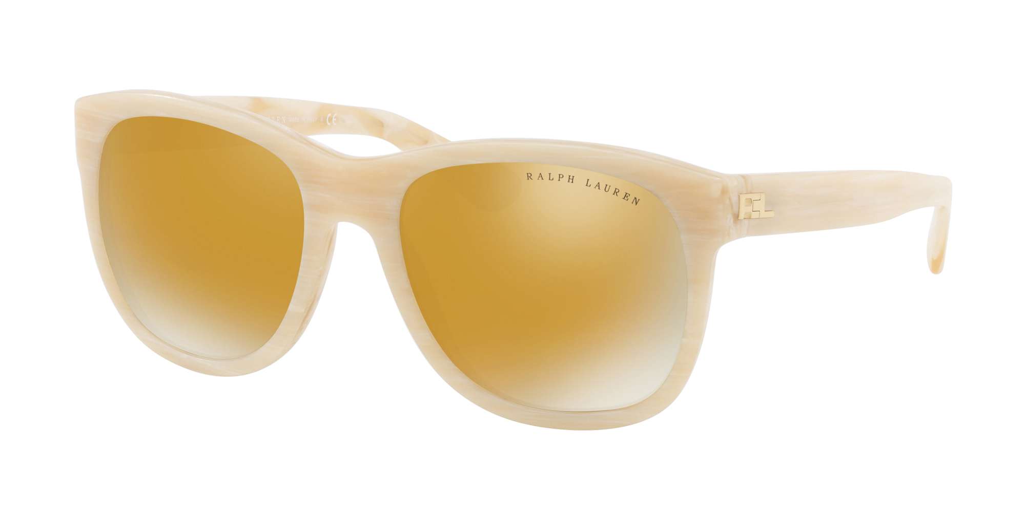 CREAM HORN / BROWN MIRROR GOLD lenses
