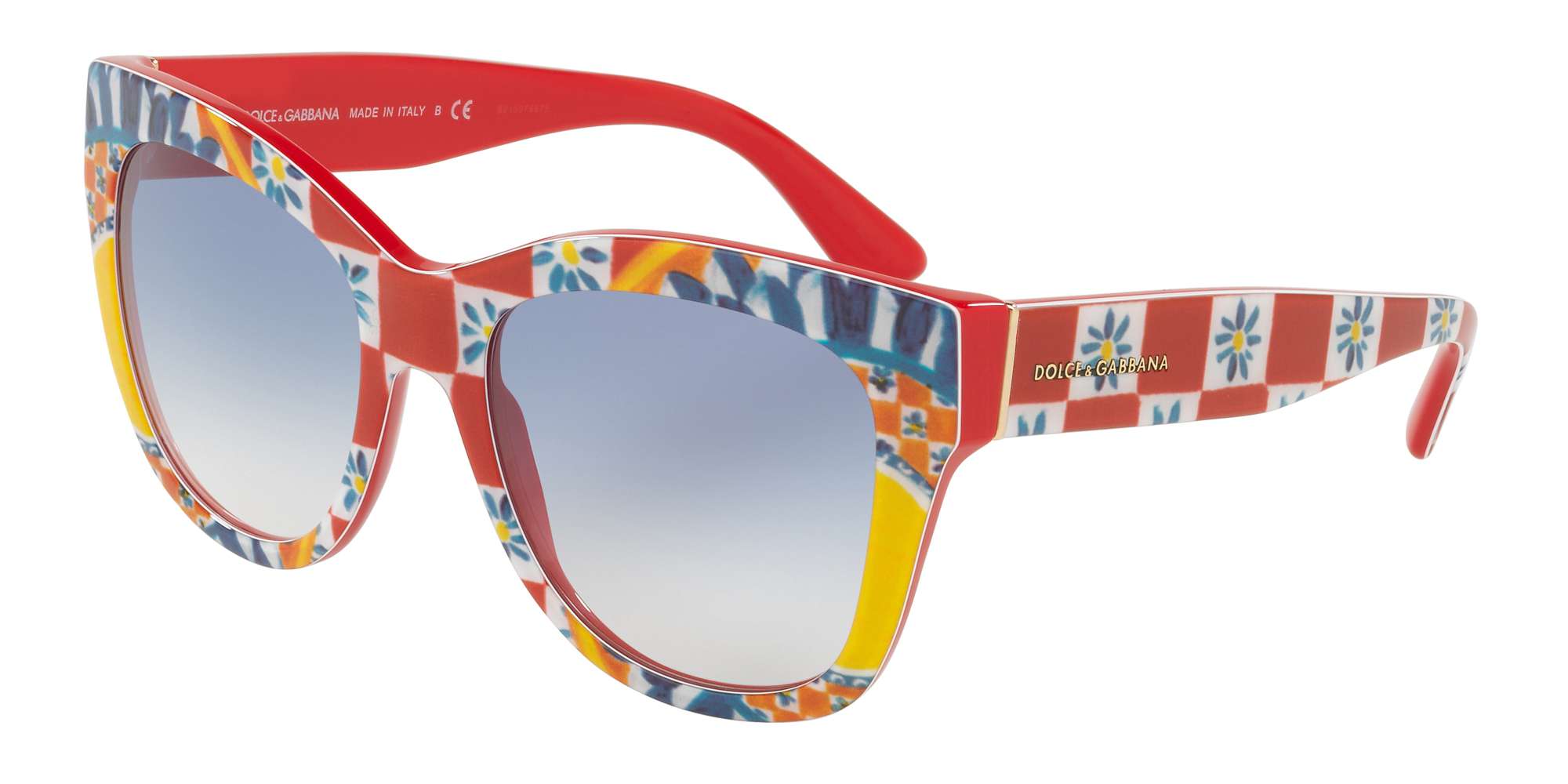 PRINT MAMBO ON RED / BLUE GRADIENT lenses