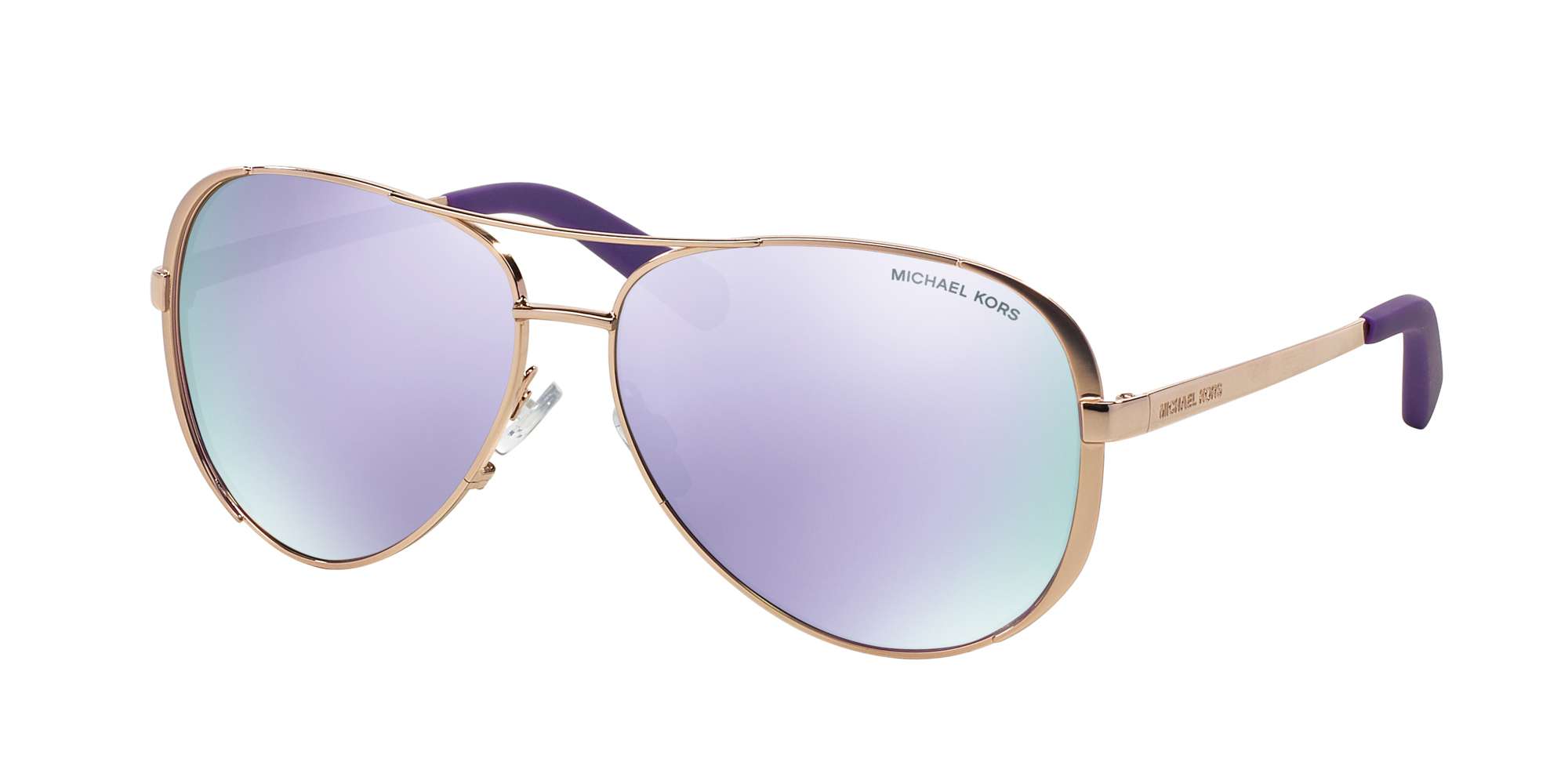 ROSE GOLD-TONE / PURPLE MIRROR lenses