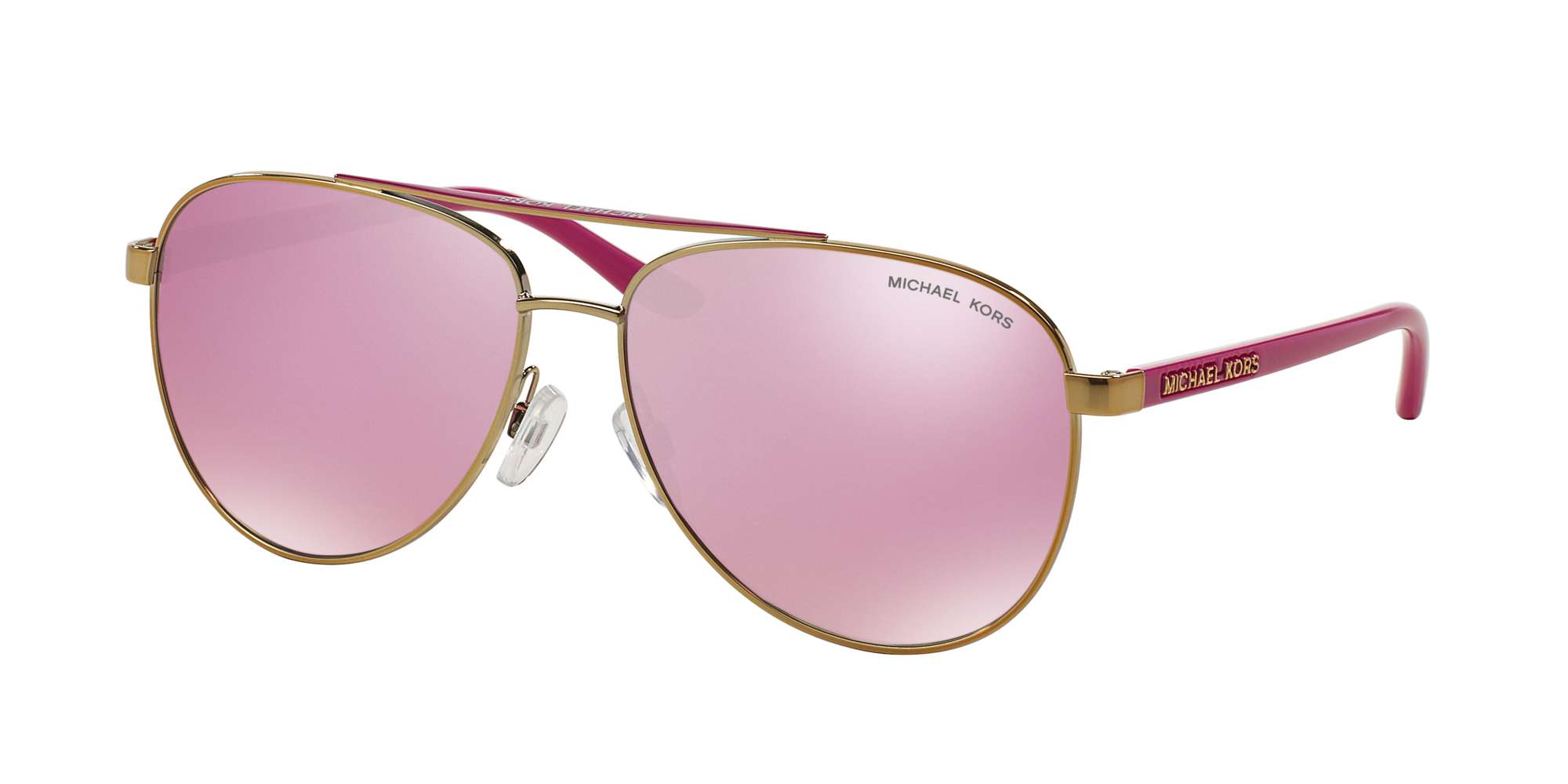 GOLD FUSCIA / MILKY PINK lenses