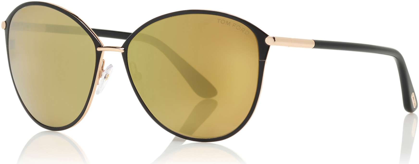 Shiny Rose Gold / Brown Mirror lenses