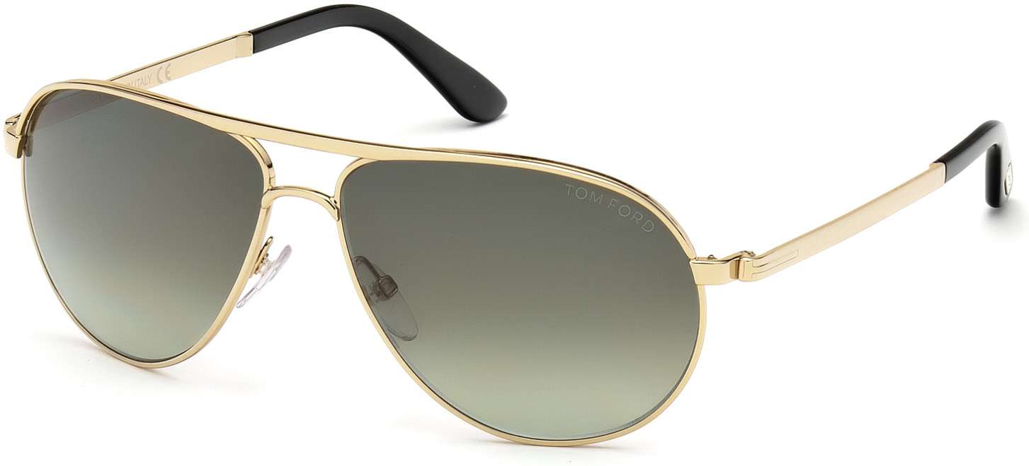 Shiny Rose Gold / Gradient Green lenses