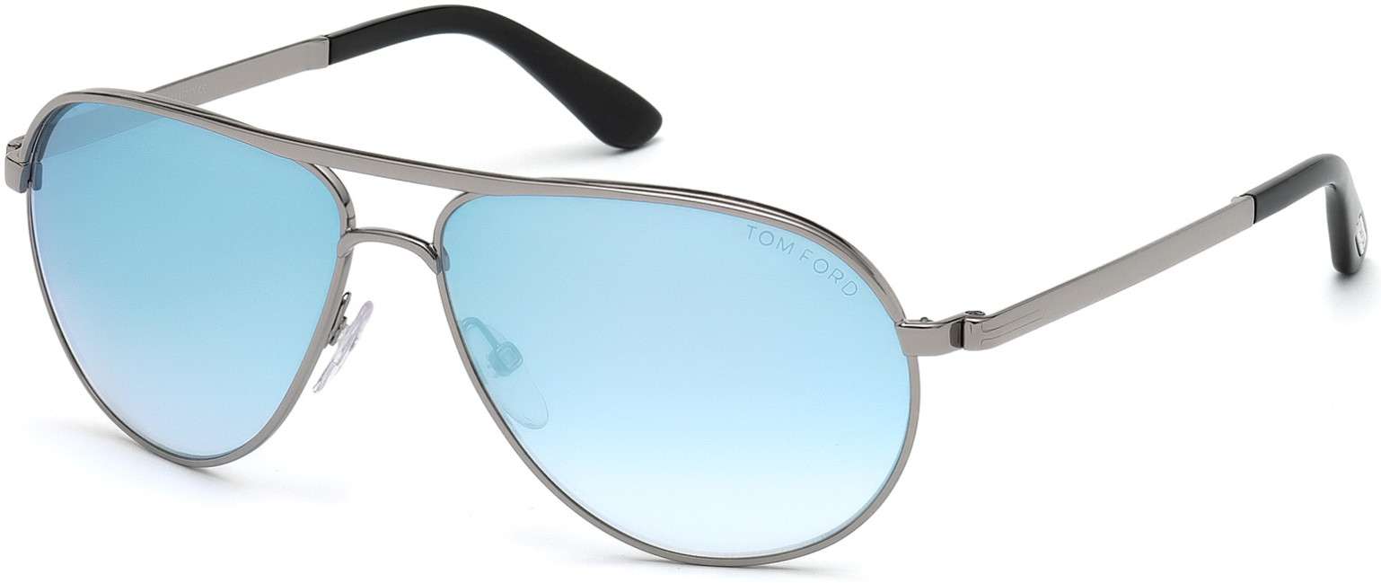 Shiny Light Ruthenium / Blue Mirror lenses