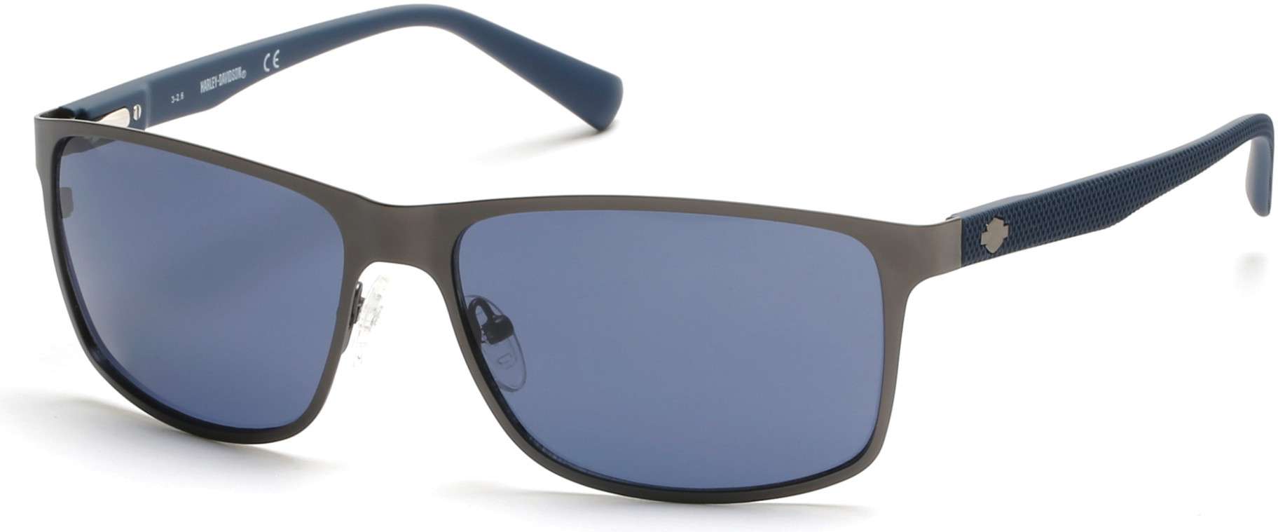 matte gunmetal / blue