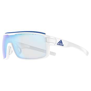 white shiny/vario blue mirror