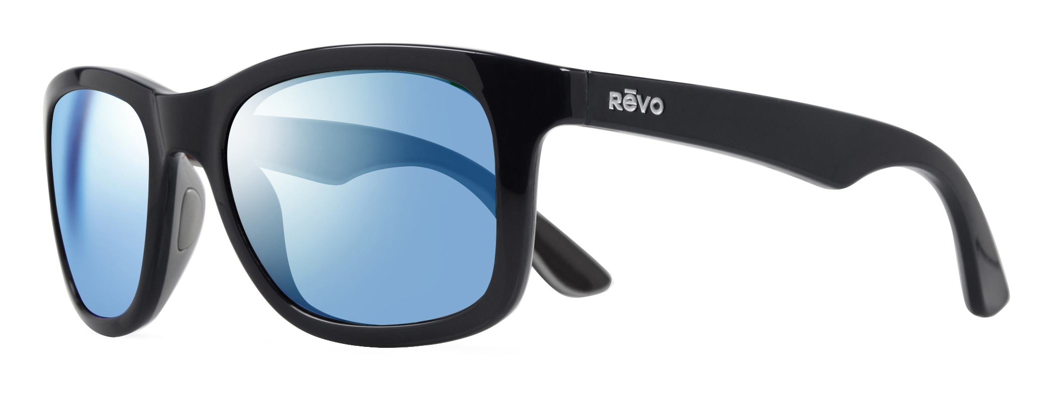 Shiny Black / Blue Water lenses