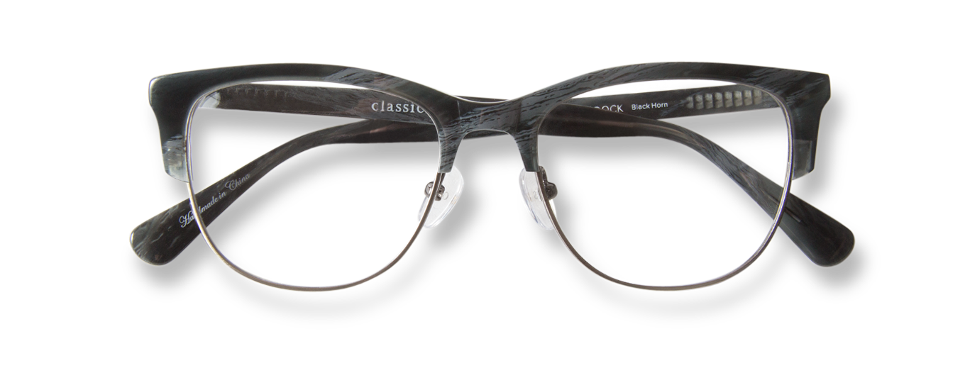 Black Horn / Clear lenses