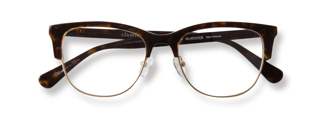 Dark Tortoise / Clear lenses