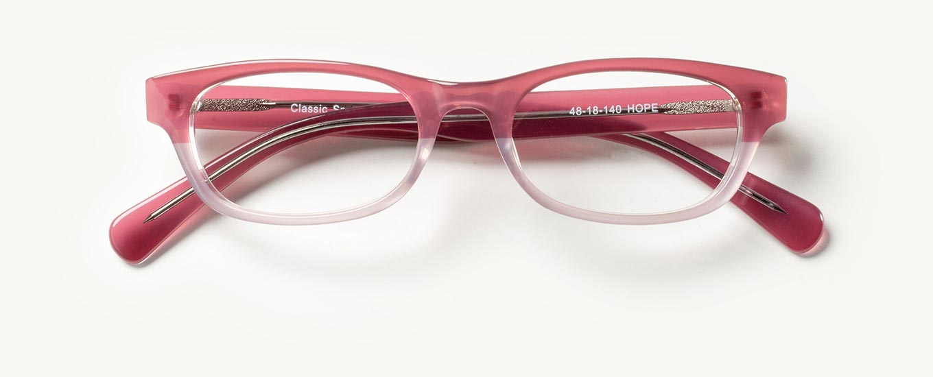 Cranberry Fade / Clear lenses