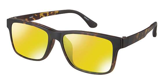 MAT/TORT/BLK POLAR Gold / Gold Polarized Mirror Clip lenses
