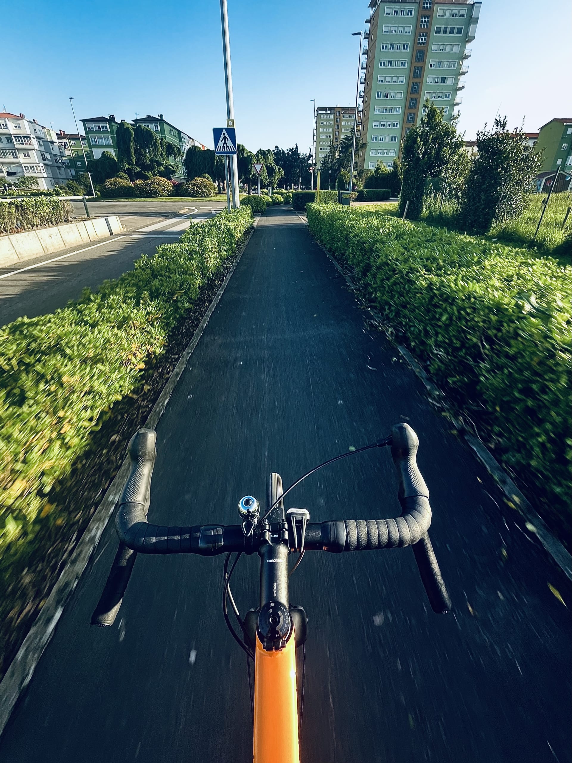 Un carril bici segregado.