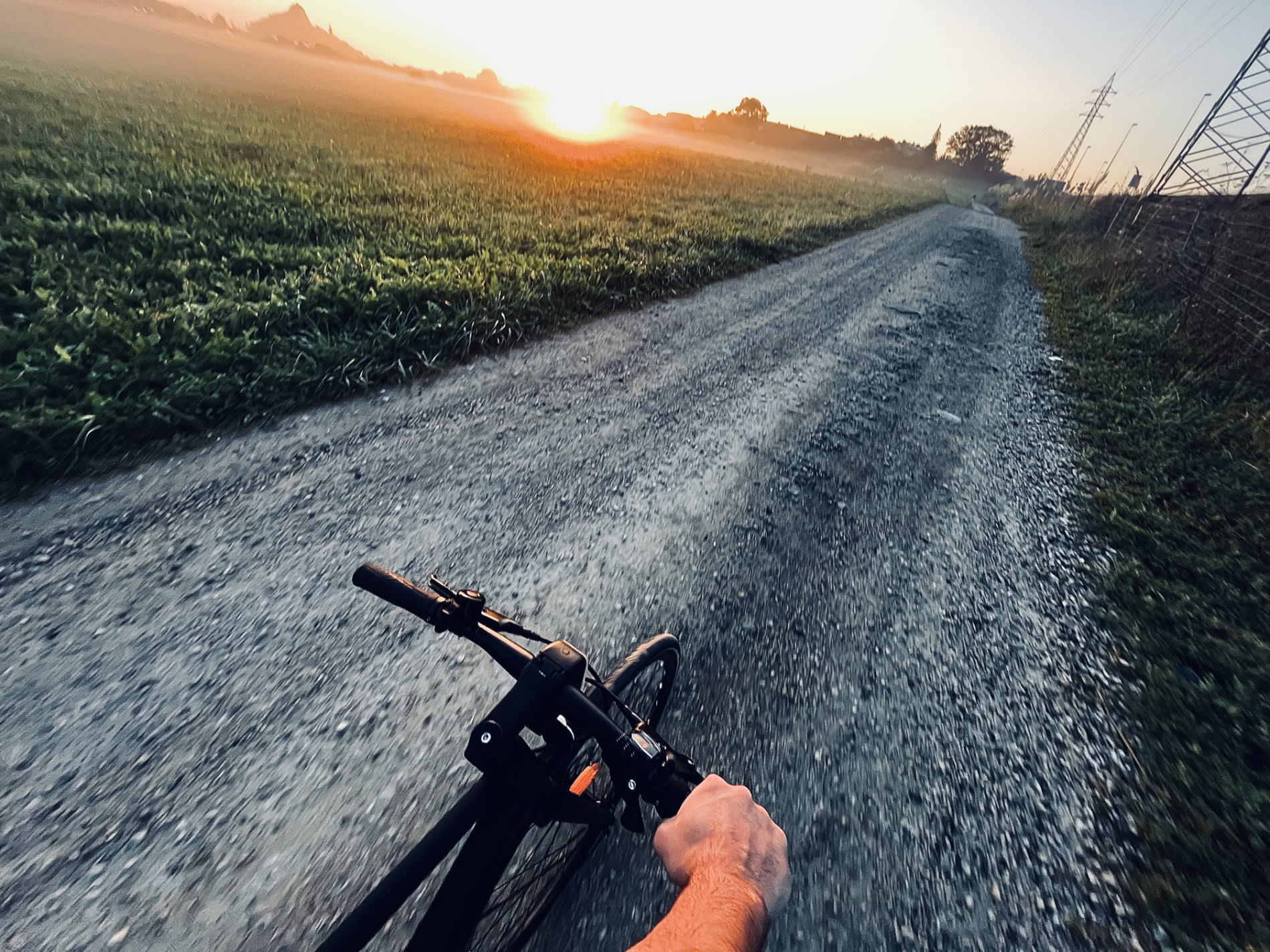 Disfrutando del amanecer de camino a la oficina