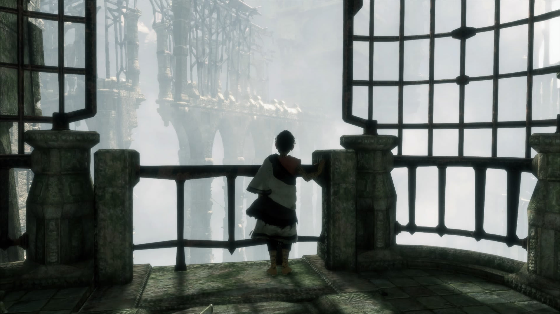 Last guardian: el niño, admirando la arquitectura que le rodea