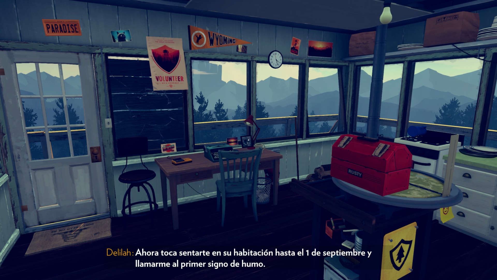 Interior de la torre de "Two Forks"