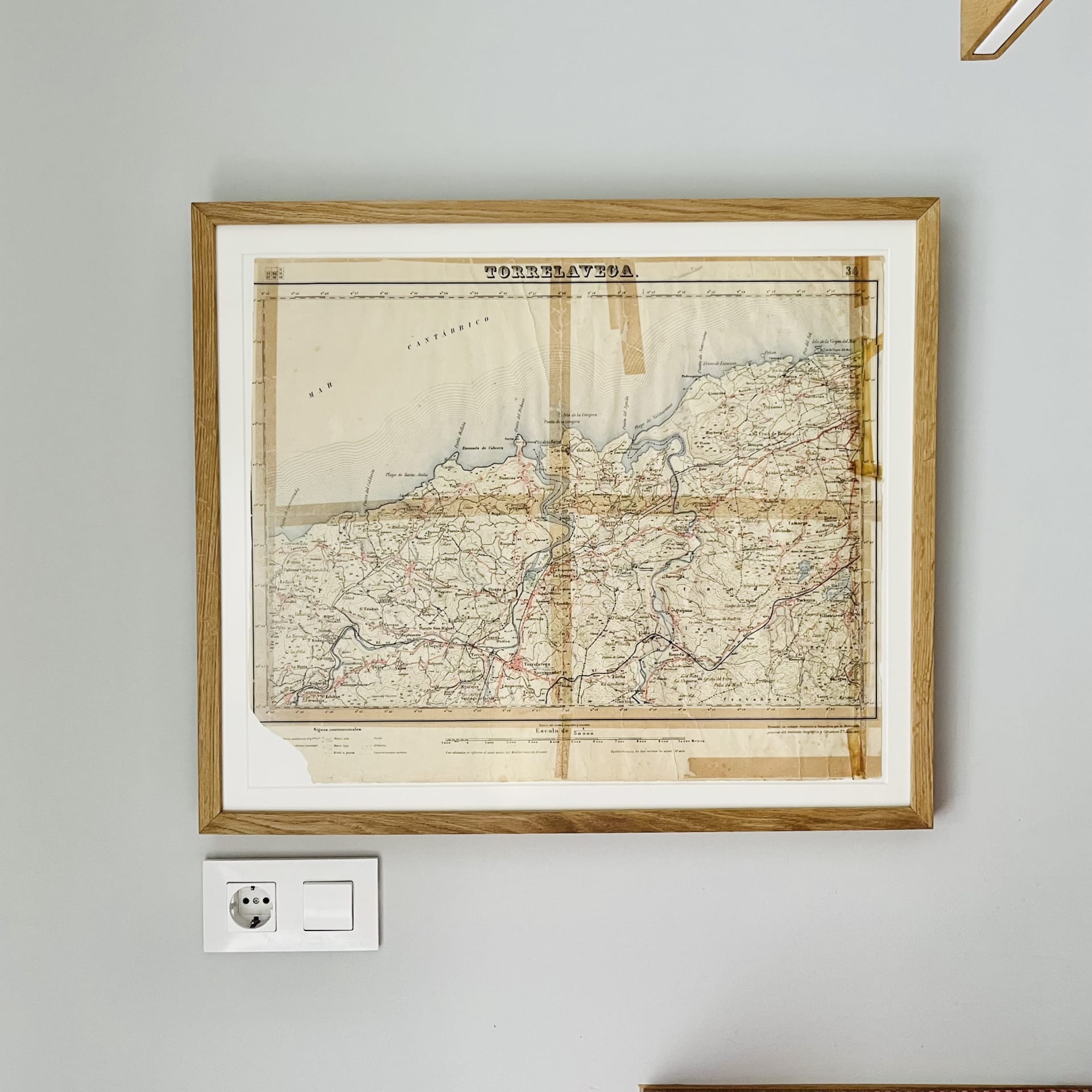 Un mapa de trenes de Cantbria de 1952 Un mapa de trenes de Cantbria de 1952