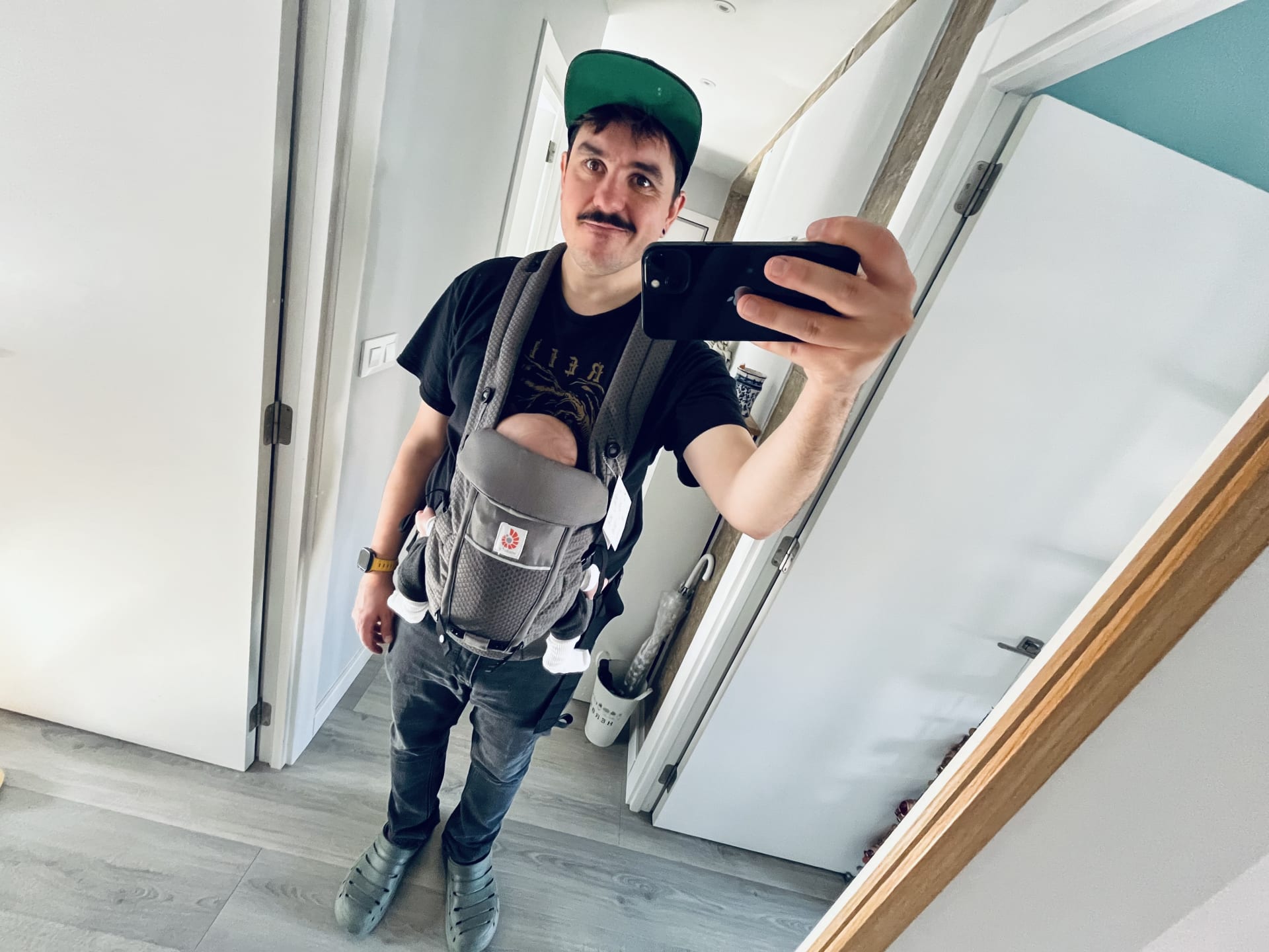 Con Bosco en el porteador Con Bosco en el porteador