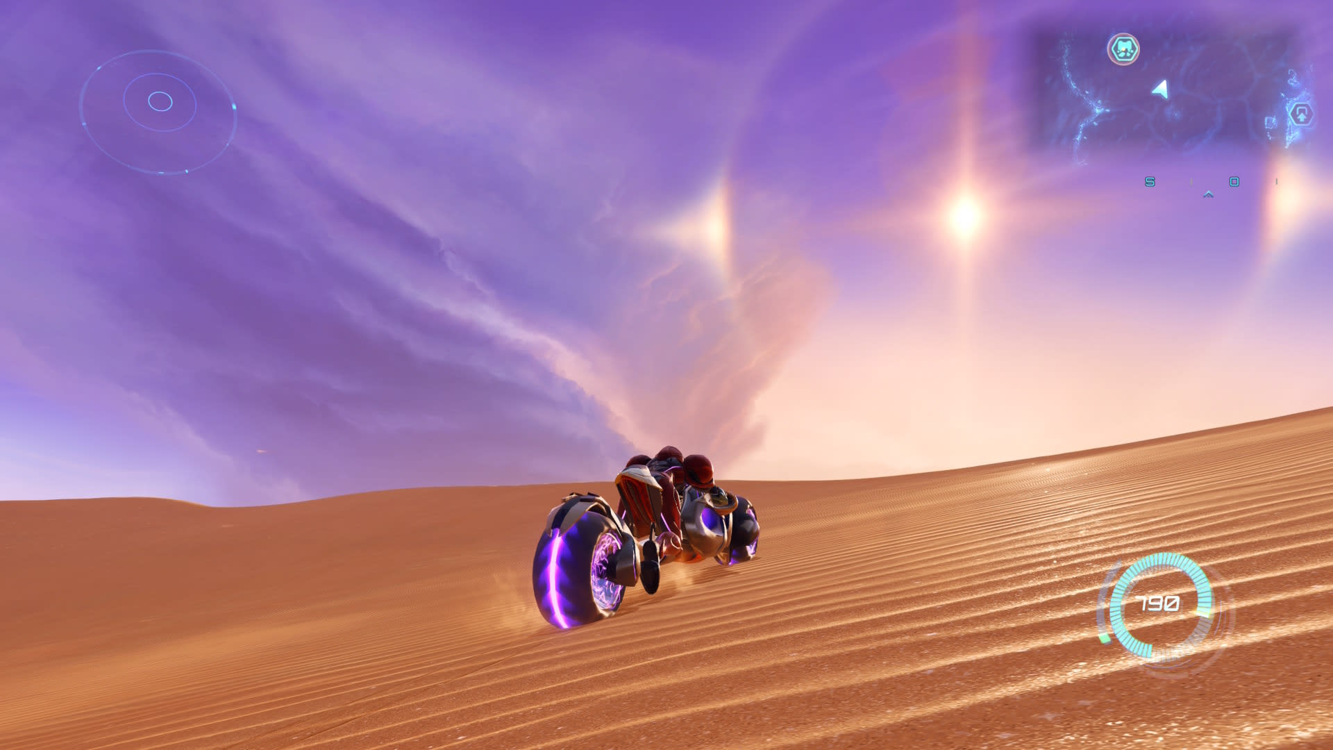 Samus montando en la VI-O-LA (la moto) Samus montando en la VI-O-LA (la moto)