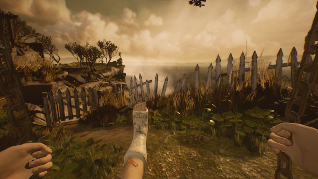 Escena de un niño en un columpio Escena de un niño en un columpio