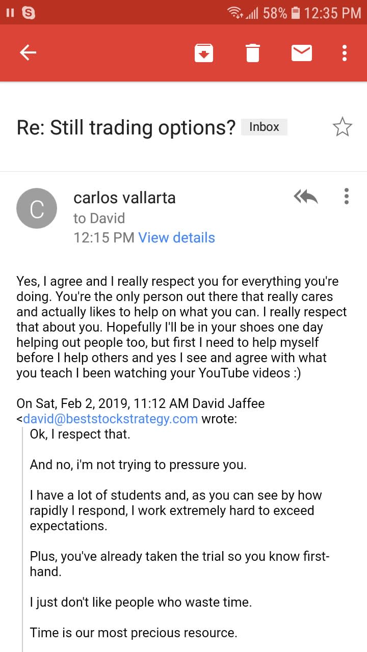 BestStockStrategy Testimonials