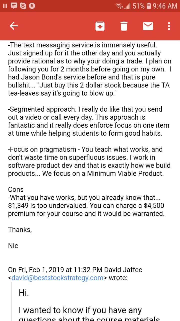 BestStockStrategy Testimonials