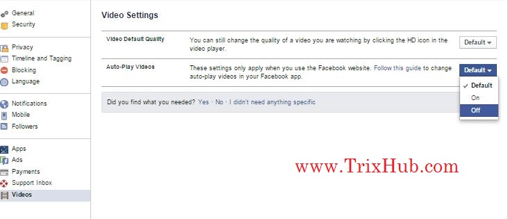 How to Disable Auto Play Videos in Facebook News Feed facebook auto play videos
