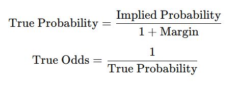 Converting Odds to True Probabilities