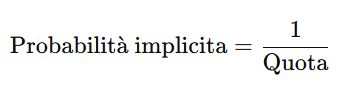 Calcolo delle probabilità implicite per entrambe le quote