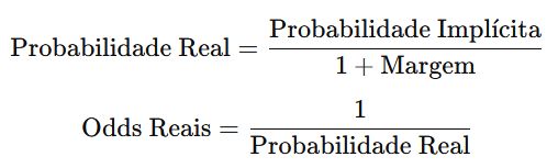 Conversão das Odds em Probabilidades Reais