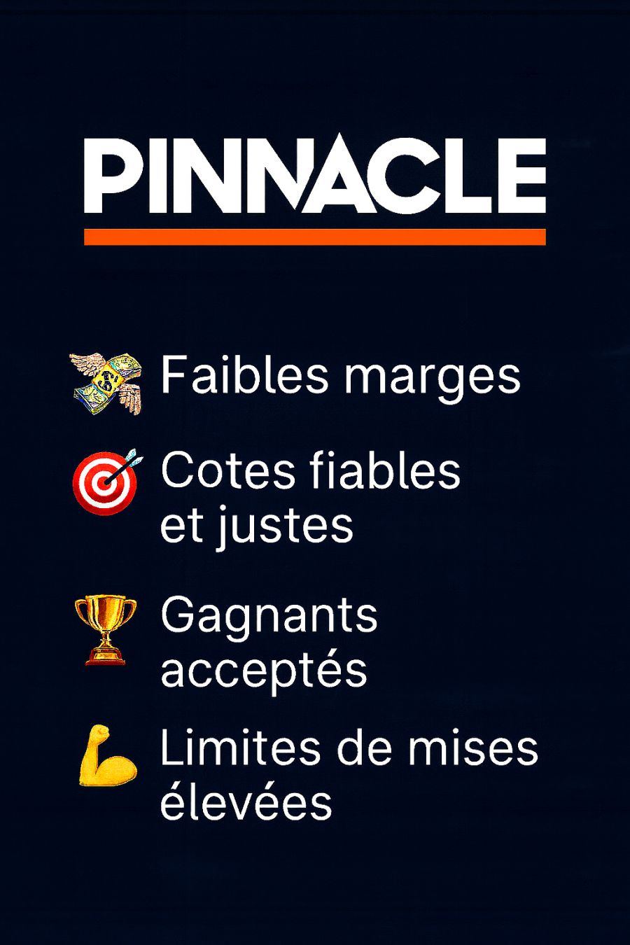 Pinnacle.com a les marges les plus faibles du marché
