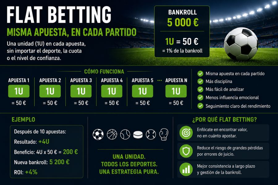 Flat Betting y rendimiento real de una estrategia