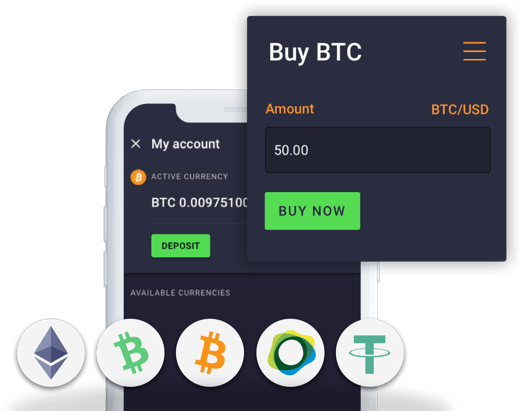 Cloudbet's multi-currency options displayed in front of mobile device