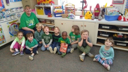Bethel preschool class reading time.