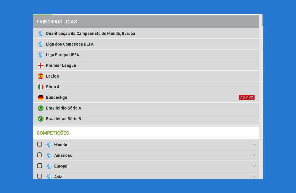 principais competicoes de futebol para o campobet