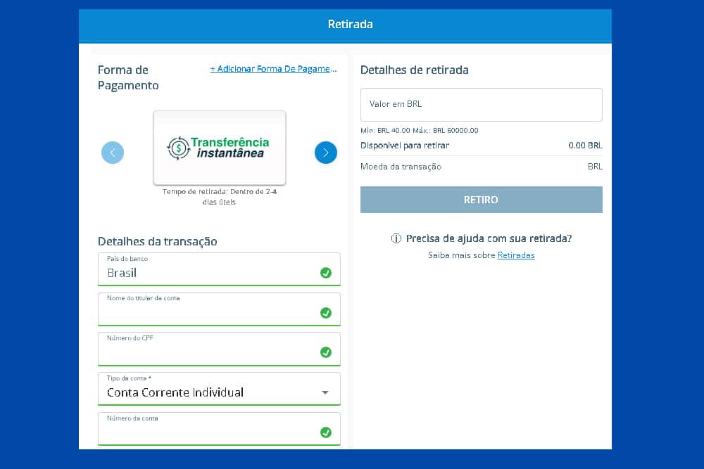 como sacar o dinheiro do sportingbet