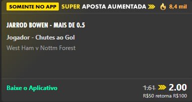 Palpite para West Ham x Nottingham Forest 06-01-2026