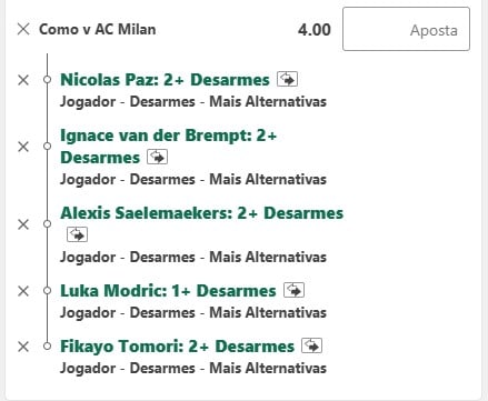 Palpite para Como x Milan rodada 16 serie italia 2026