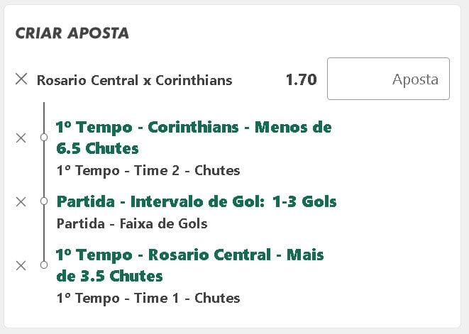 rosario central x corinthians palpite libertadores 2026 ida