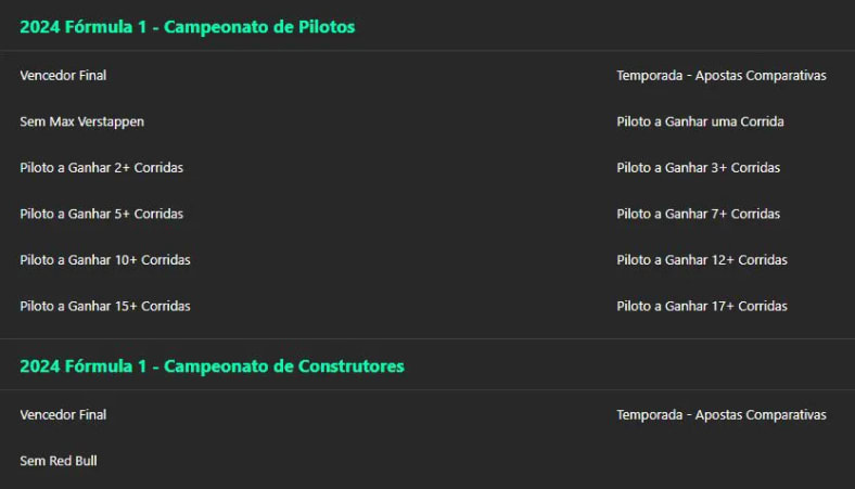 apostar na formula 1 pelo bet365